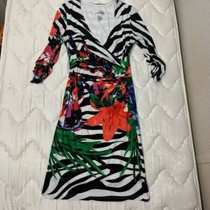 Joseph Ribkoff size 6 tropical print dress